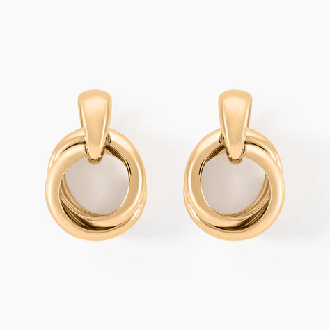 Boucles D'oreilles Pendantes Plaqu&eacute; Or Jaune Alfonsina - Boucles d'oreilles pendantes Femme | Histoire d&rsquo;Or