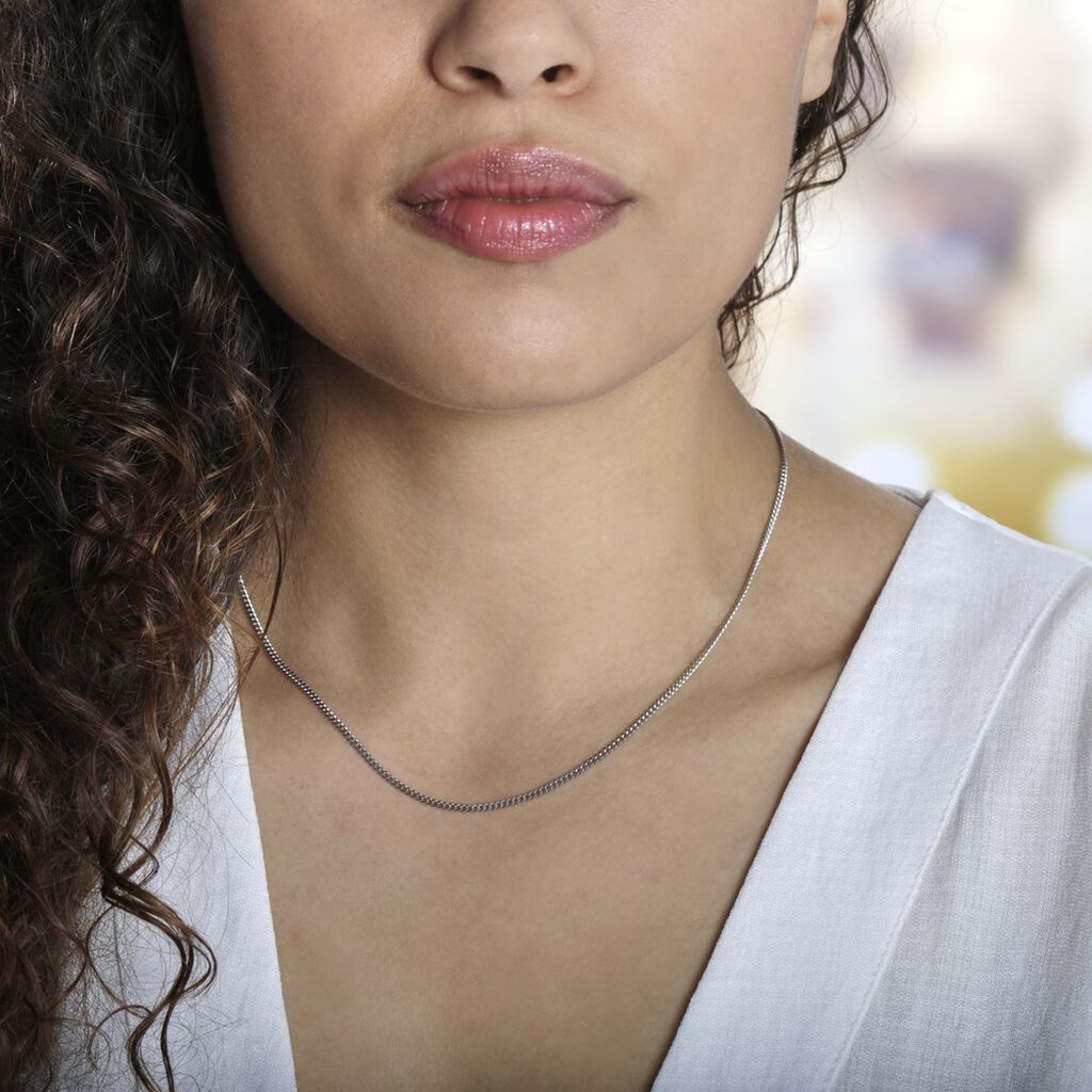 Chaîne Clementine Argent Blanc - Chaines Femme | Histoire d’Or