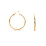 Cr&eacute;oles Adalie Lisse Plaqu&eacute; Or Jaune - Boucles d'oreilles cr&eacute;oles Femme | Histoire d&rsquo;Or