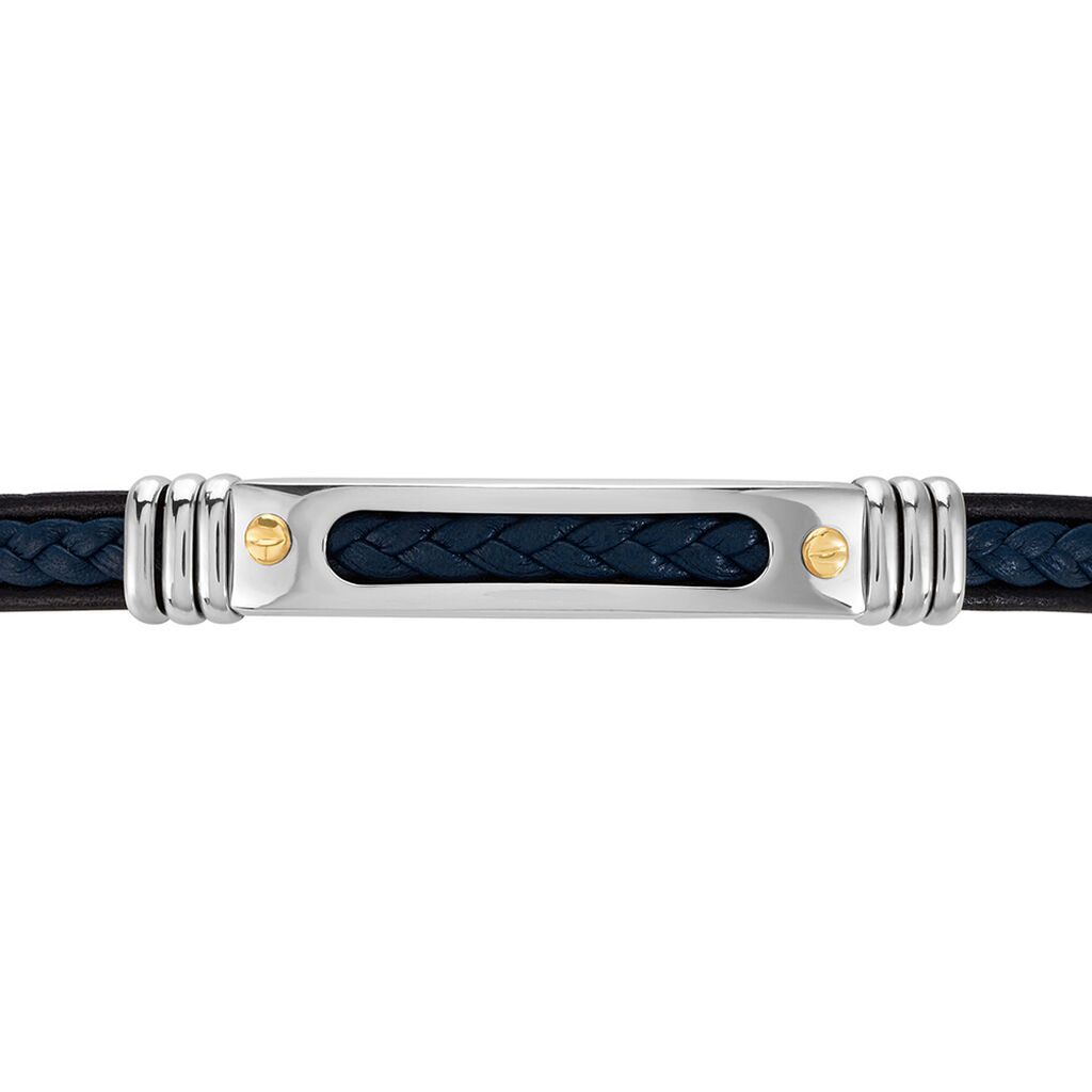 Bracelet Jourdan Cuir Bleu - Bracelets Homme | Histoire d&rsquo;Or