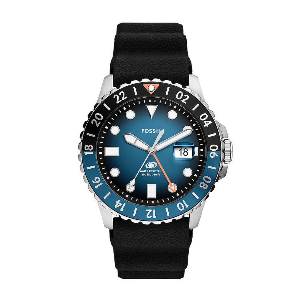 Montre Fossil Blue Gmt Bicolore - Montres Homme | Histoire d’Or