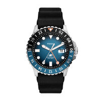 Montre Fossil Blue Gmt Bicolore