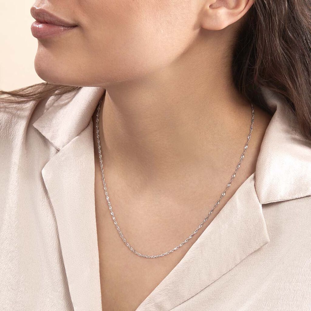Chaîne Shanone Argent Blanc - Chaines Femme | Histoire d’Or
