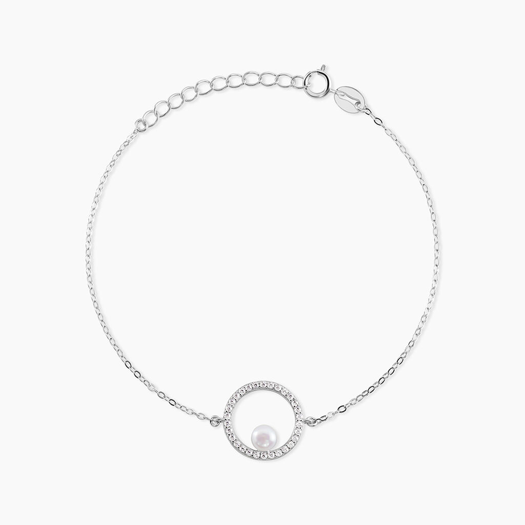 Bracelet Marthe Argent Blanc Perle De Culture Et Oxyde De Zirconium - F&ecirc;te des m&egrave;res Femme | Histoire d&rsquo;Or