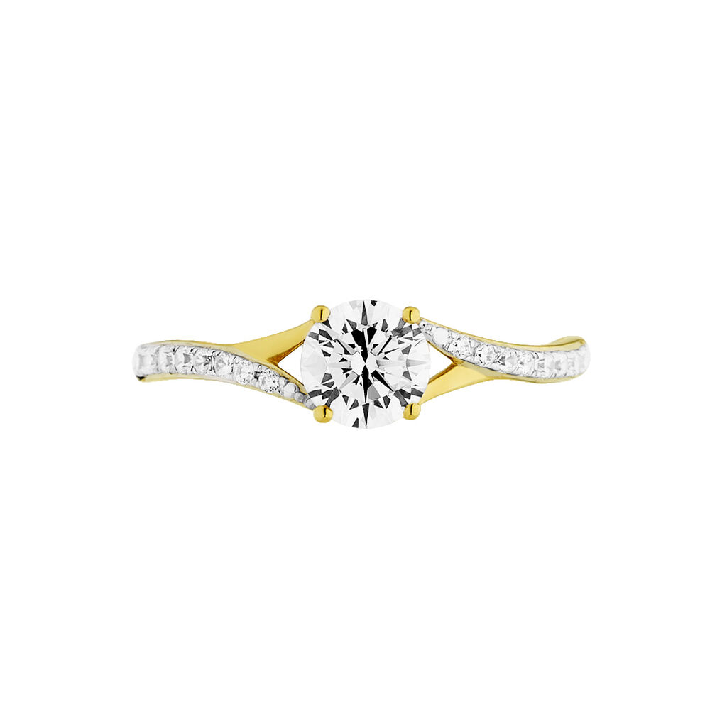 Bague Evita Or Jaune Oxyde De Zirconium - Bagues solitaires Femme | Histoire d’Or