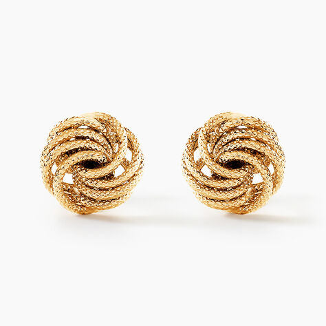 Boucles D'oreilles Puces Ilhame Nid Or Jaune - Clous d'oreilles Femme | Histoire d&rsquo;Or