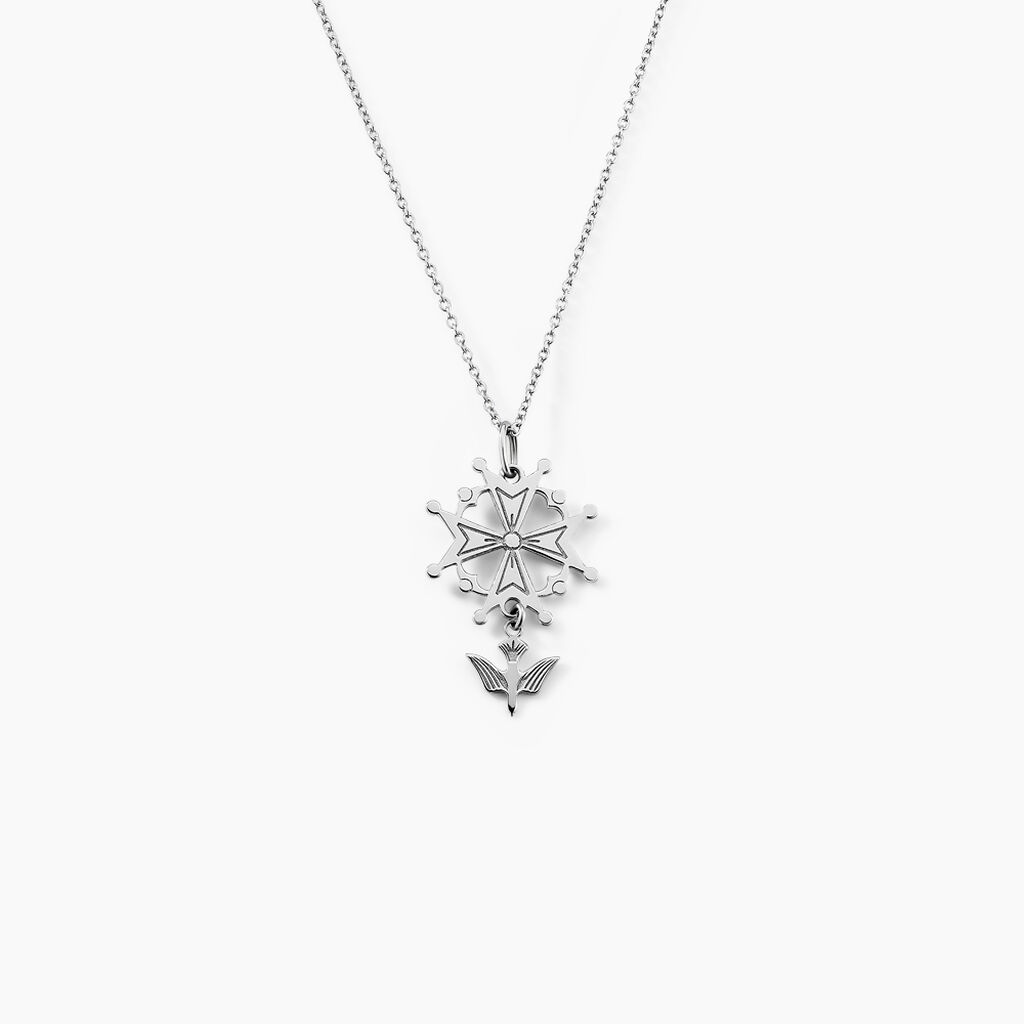 Pendentif Huguenote Argent Blanc - Pendentifs Famille | Histoire d’Or