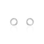 Boucles D'oreilles Puces Prisco Argent Blanc Oxyde De Zirconium - Boucles d'oreilles fantaisie Femme | Histoire d&rsquo;Or