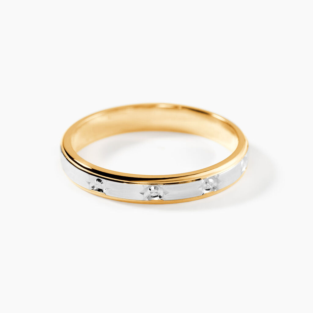 Alliance Madin Ruban Plat Or Bicolore - Alliances Unisex | Histoire d&rsquo;Or