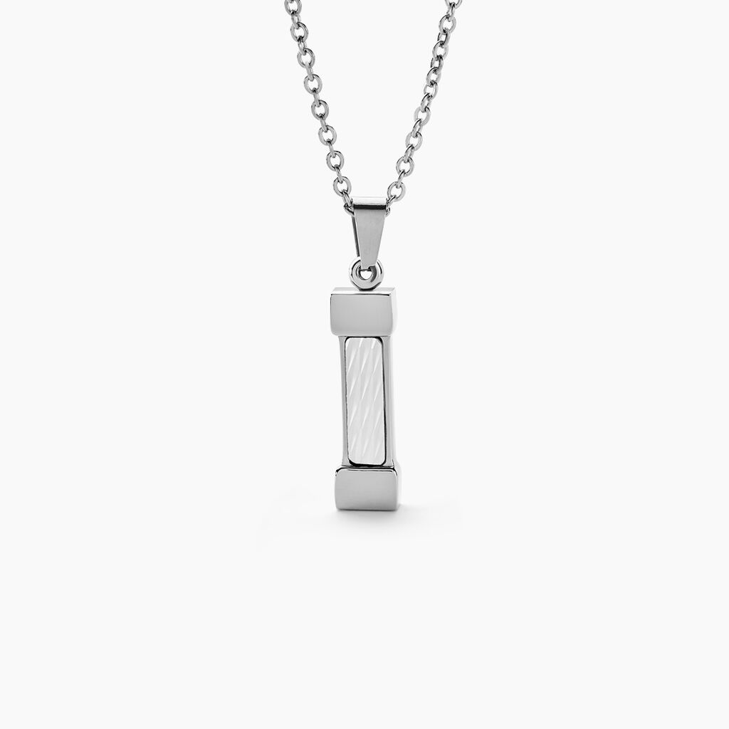 Collier Memphis Acier Blanc - Colliers fantaisie Homme | Histoire d’Or