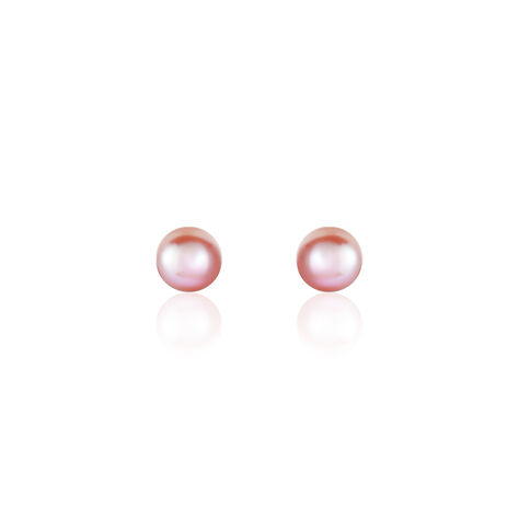 Boucles D'oreilles Puces Ursulina Or Jaune Perle De Culture - Clous d'oreilles Femme | Histoire d’Or