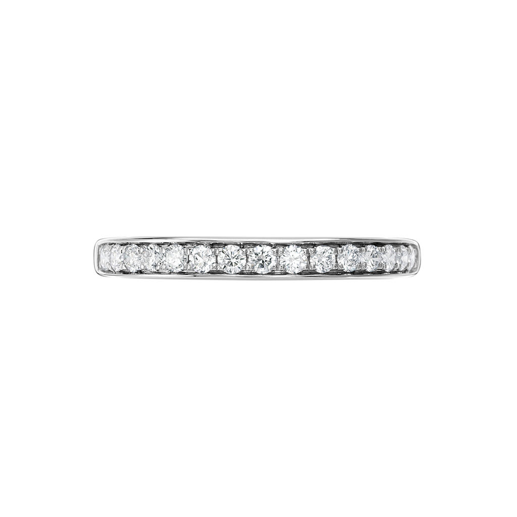 Demi Alliance Rhea Platine Blanc Diamant - Alliances Femme | Histoire d’Or