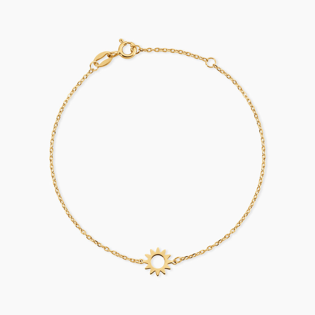 Bracelet Sunlight Argent Dor&eacute; A L'Or 750/1000 - Bijoux sans pierre Femme | Histoire d&rsquo;Or