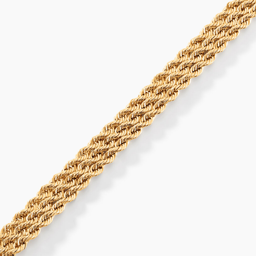 Bracelet Jerry Maille Corde 3 Rangs Or Jaune - Bracelets chaîne Femme | Histoire d’Or