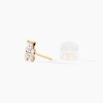 Boucles D'oreilles Puces Emerica Ours 0 Or Jaune Strass - Clous d'oreilles Enfant | Histoire d&rsquo;Or