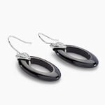 Boucles D'oreilles Pendantes Peer Argent Blanc Oxyde De Zirconium - Boucles d'oreilles fantaisie Femme | Histoire d&rsquo;Or