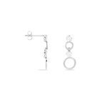 Boucles D'oreilles Puces Wynona Or Blanc Oxyde - Boucles d'oreilles pendantes Femme | Histoire d&rsquo;Or