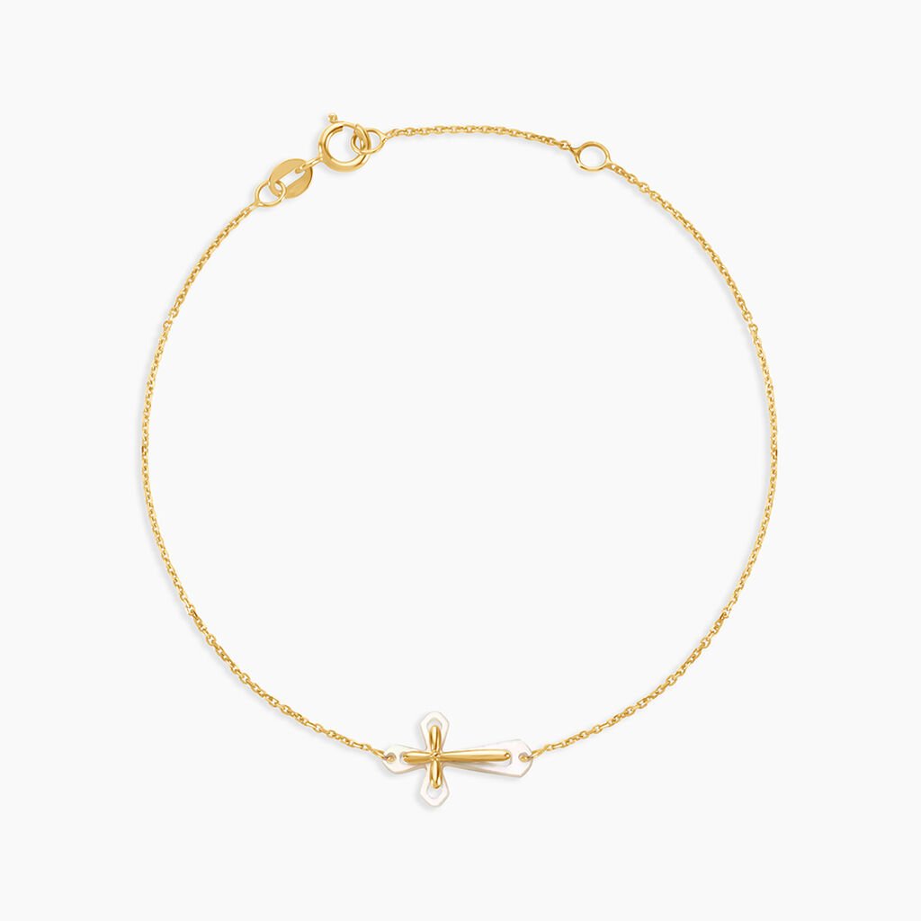 Bracelet Filep Or Jaune Nacre - Bracelets Communion Femme | Histoire d&rsquo;Or