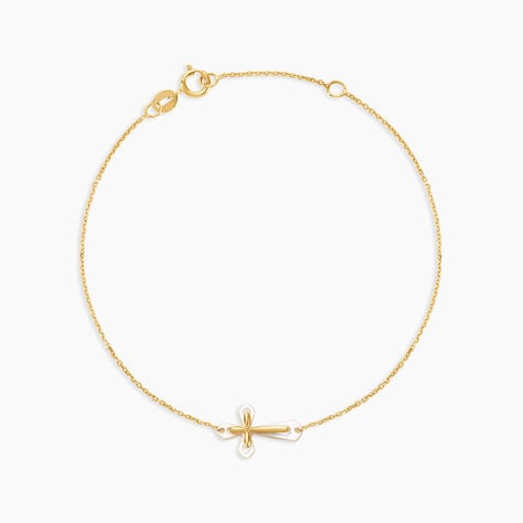 Bracelet Filep Or Jaune Nacre - Bracelets Communion Femme | Histoire d&rsquo;Or