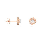 Boucles D'oreilles Puces Argent Rose Donella Oxyde De Zirconium - Boucles d'oreilles fantaisie Femme | Histoire d&rsquo;Or