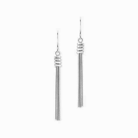 Boucles D'oreilles Pendantes Amaryllis Argent Blanc - Boucles d'oreilles fantaisie Femme | Histoire d&rsquo;Or
