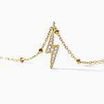 Collier Aurore Acier Dor&eacute; &eacute;clair Cristal - Colliers fantaisie Femme | Histoire d&rsquo;Or