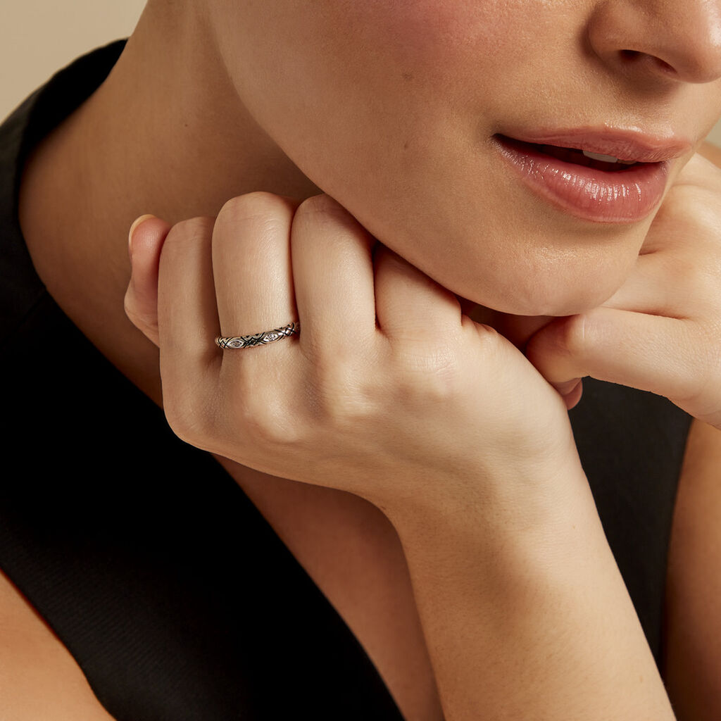 Bague Imogen Argent Blanc Oxyde De Zirconium - Bagues avec pierre Femme | Histoire d’Or