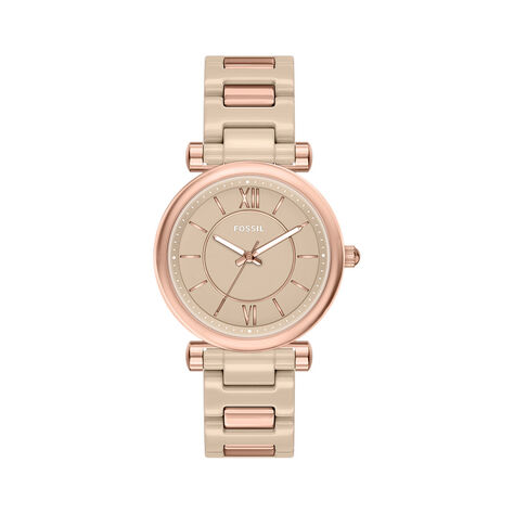 Montre Fossil Carlie 38 Beige - Montres Femme | Histoire d&rsquo;Or