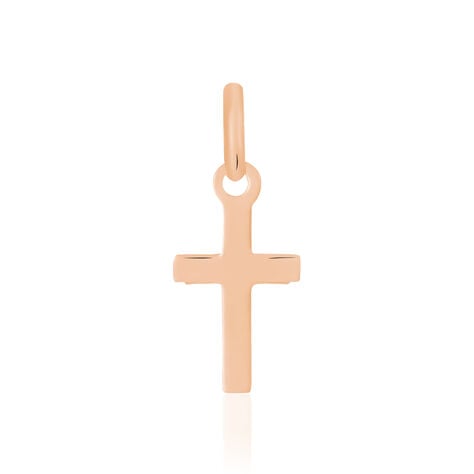 Pendentif Alyssa Croix Or Rose - Pendentifs Baptême Famille | Histoire d’Or