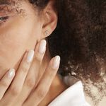 Boucles D'oreilles Puces Mahaut Or Blanc Diamant - Clous d'oreilles Femme | Histoire d&rsquo;Or