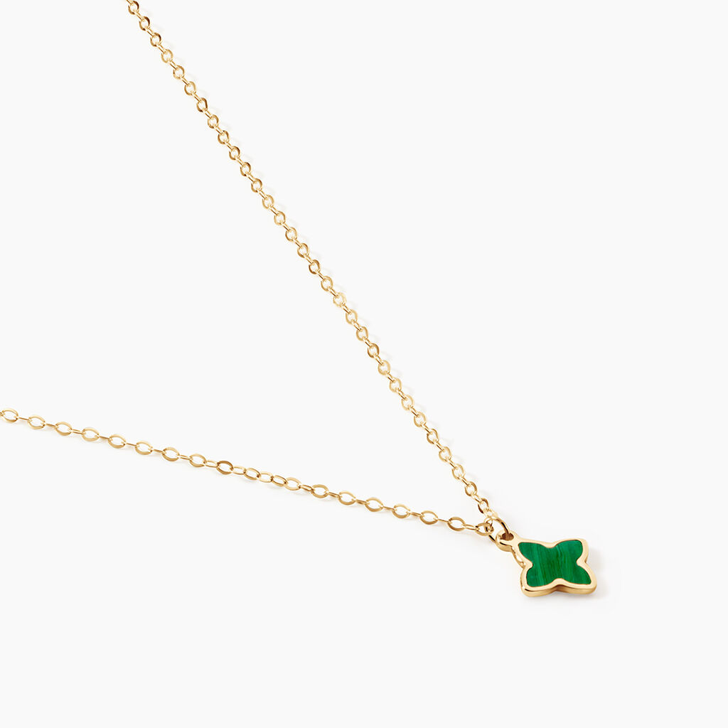 Collier Marvella Or Jaune Malachite - Colliers Femme | Histoire d&rsquo;Or