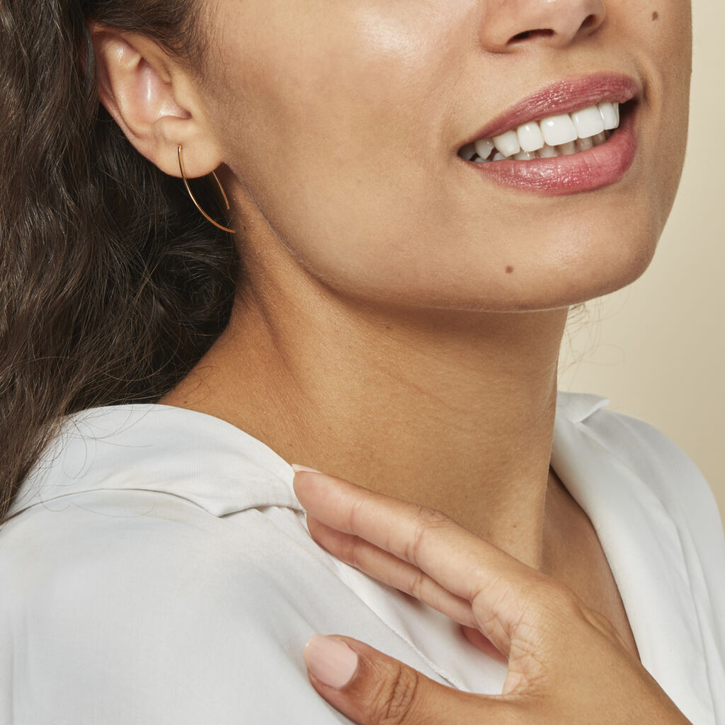 Créoles Helle Amande Or Jaune - Boucles d'oreilles créoles Femme | Histoire d’Or