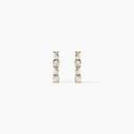 Boucles D'Oreilles Puces Helena Argent Dor&eacute; A L'Or 750/1000 Perle De Culture Oxyde De Zirconium - Clous d'oreilles Femme | Histoire d&rsquo;Or