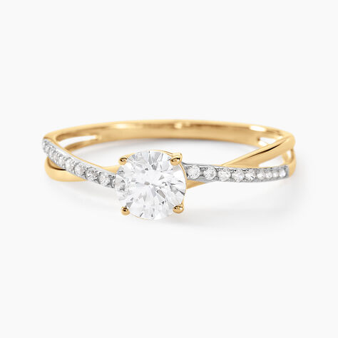 Bague Dana Or Jaune Oxyde De Zirconium - Bagues solitaires Femme | Histoire d&rsquo;Or