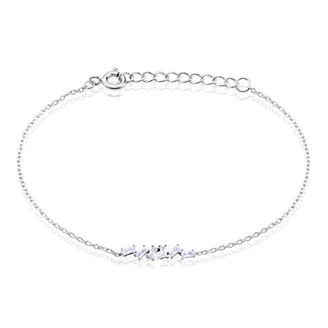 Bracelet Adonia Argent Blanc Oxyde De Zirconium Bleu - Bracelets Femme | Histoire d’Or