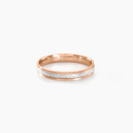 Alliance Caroline Sablee Ruban Plat Or Bicolore - Alliances Unisex | Histoire d&rsquo;Or