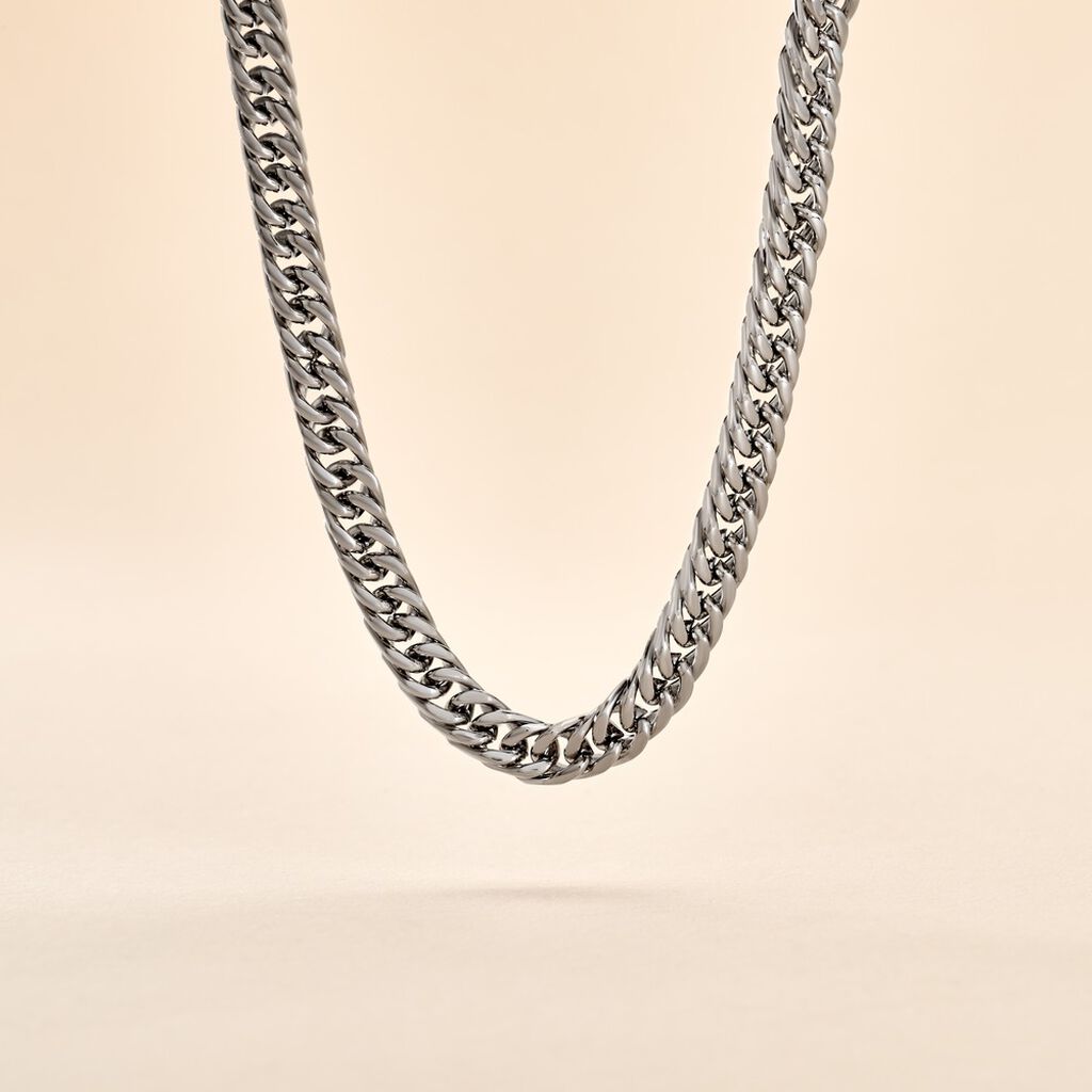 Collier Frederic Acier Blanc - Bijoux sans pierre Homme | Histoire d&rsquo;Or