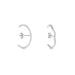 Boucles D'oreilles Lowri Argent Blanc Oxyde De Zirconium - Boucles d'oreilles créoles Femme | Histoire d’Or