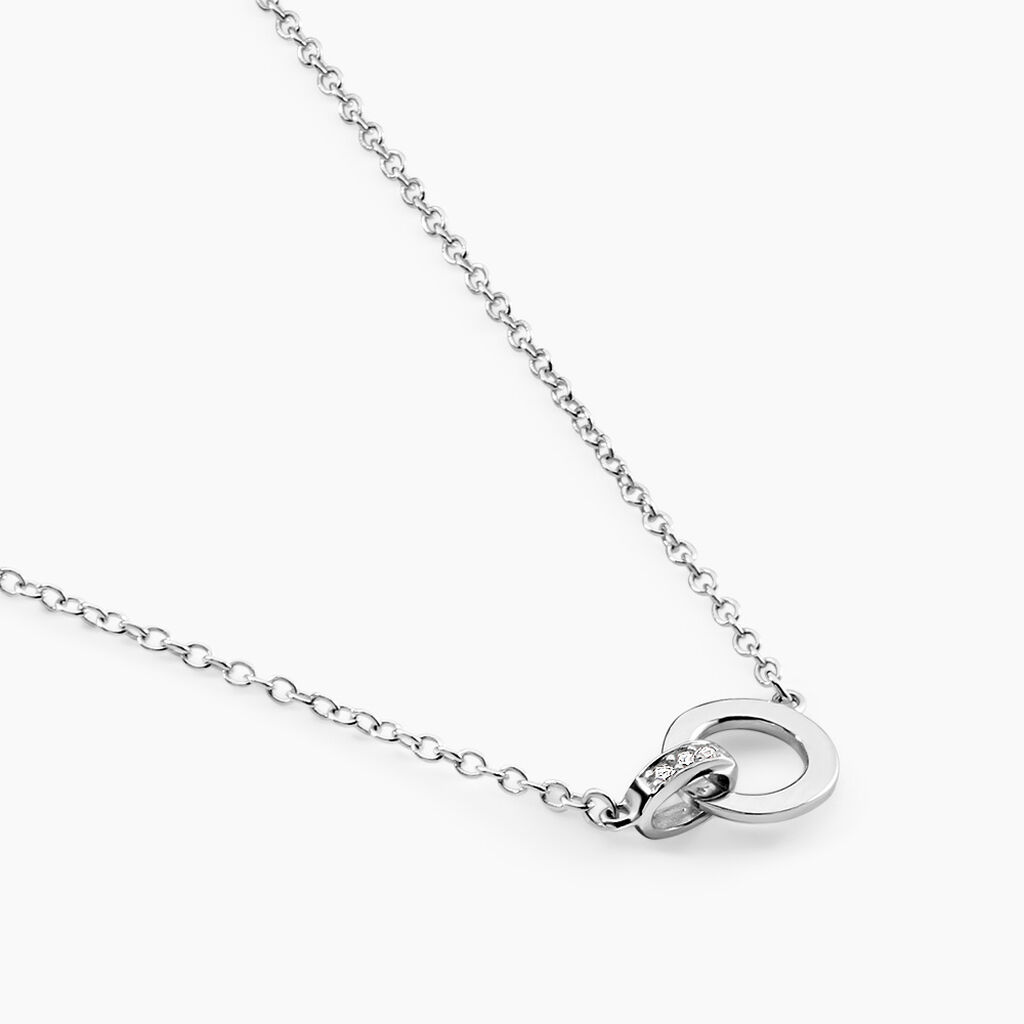 Collier Cristel Argent Blanc Oxyde De Zirconium - Colliers fantaisie Femme | Histoire d&rsquo;Or