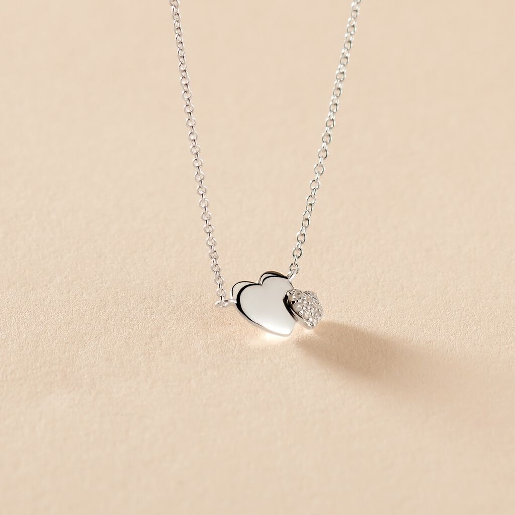 Collier Flamen Argent Blanc Oxyde De Zirconium - Colliers fantaisie Femme | Histoire d’Or
