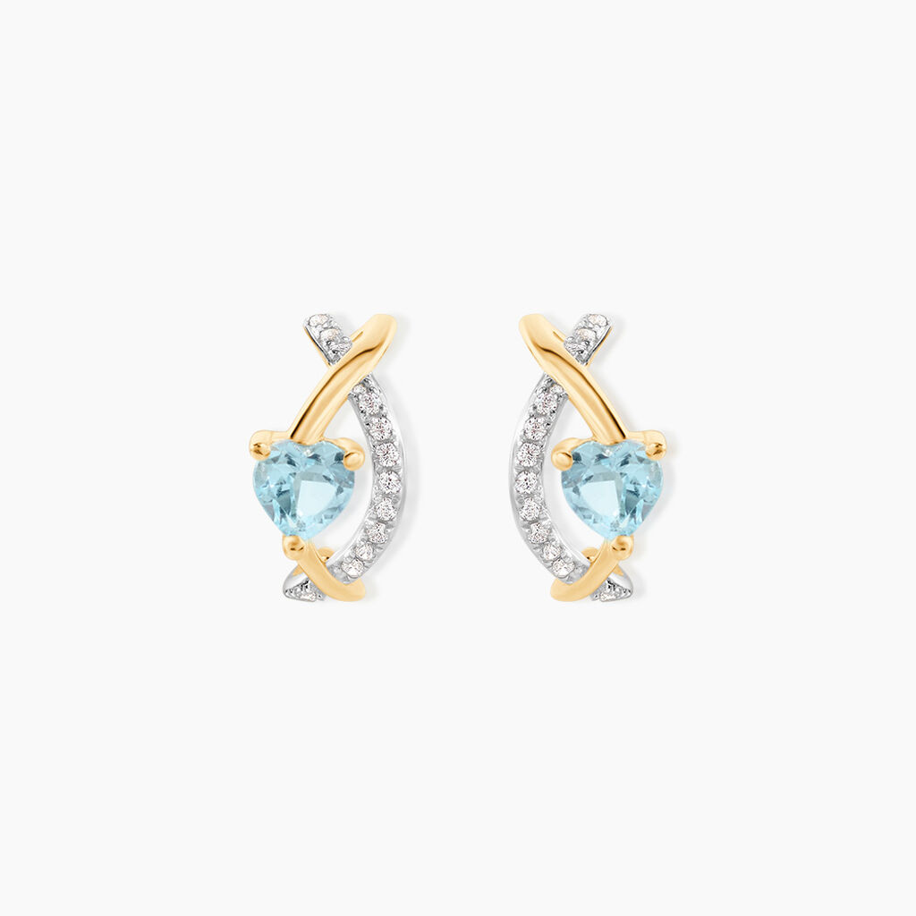 Cr&eacute;oles Clothilde Or Jaune Topaze Oxyde De Zirconium - Boucles d'oreilles cr&eacute;oles Femme | Histoire d&rsquo;Or