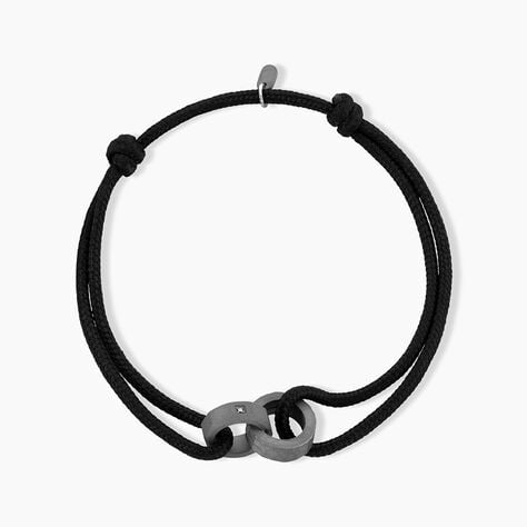 Bracelet Titane Gris Diamant - Bracelets Coulissants Homme | Histoire d&rsquo;Or