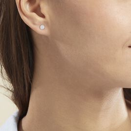 Boucles D'oreilles Puces Teani Or Jaune Diamant - Clous d'oreilles Femme | Histoire d’Or