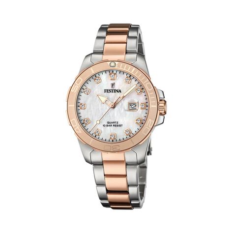 Montre Boyfriend Nacre Blanche - Montres Femme | Histoire d’Or