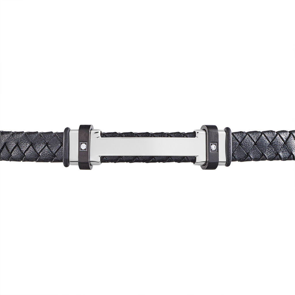 Bracelet Acier Blanc Ludovic Oxyde De Zirconium - Bracelets Homme | Histoire d’Or