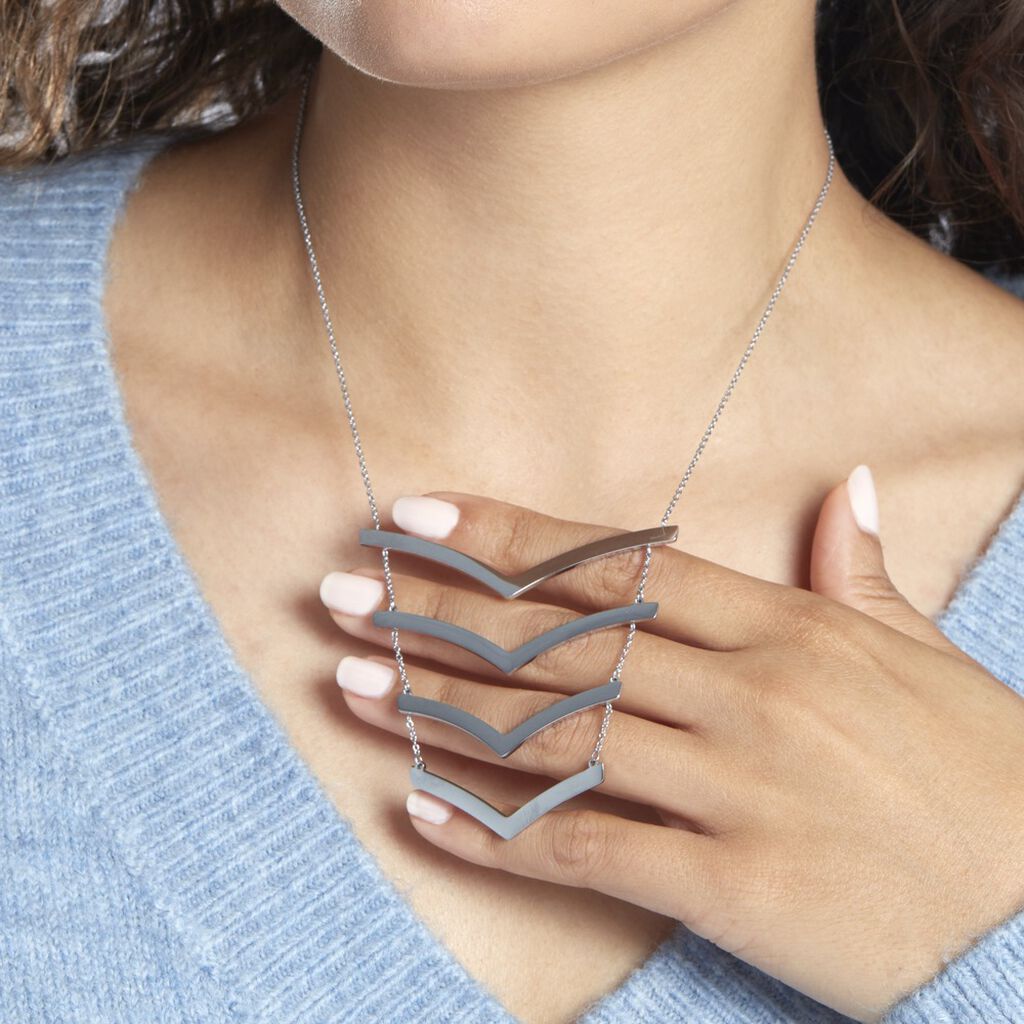 Collier Abid Acier Blanc - Colliers fantaisie Femme | Histoire d’Or