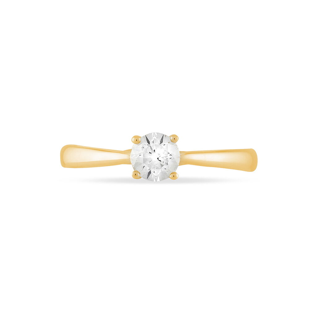Bague Solitaire Victoria Or Jaune Diamant - Bagues solitaires Femme | Histoire d&rsquo;Or