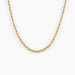 Collier Cordelia Maille Corde Et Venitienne Or Bicolore - Chaines Femme | Histoire d&rsquo;Or