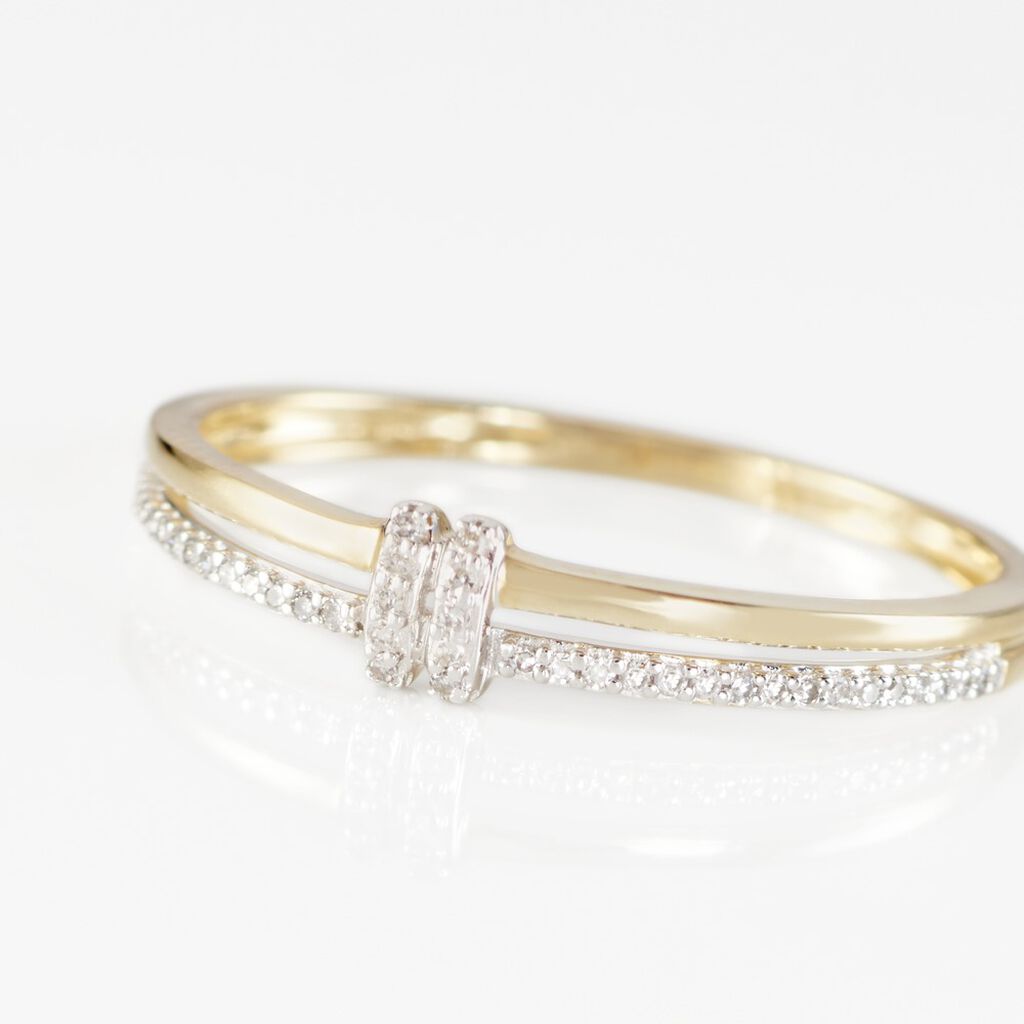Bague Tharia Or Jaune Diamant - Bagues avec pierre Femme | Histoire d’Or