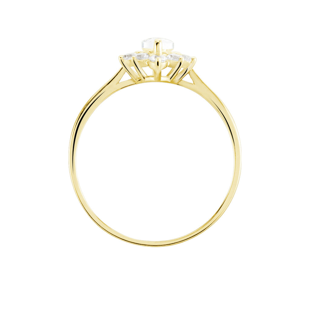 Bague Or Jaune Vladimira Oxyde De Zirconium - Bagues solitaires Femme | Histoire d&rsquo;Or